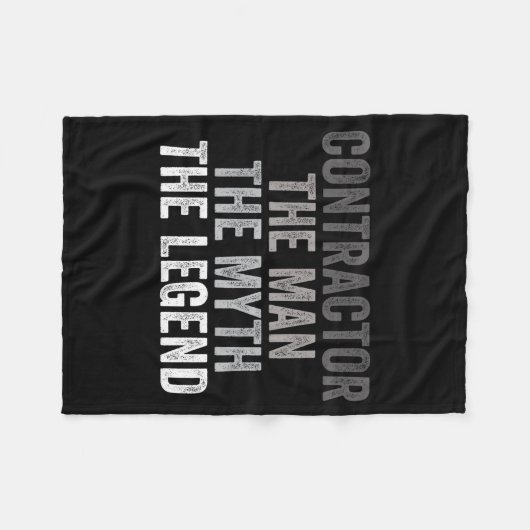 Man Myth The Legend Contractor Dad Funny General C Fleece Deken (Voorkant (Horizontaal))