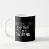 Man Myth The Legend Contractor Dad Funny General C Koffiemok (Links)