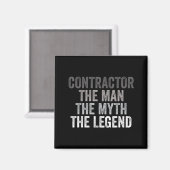 Man Myth The Legend Contractor Dad Funny General C Magneet (Voorkant / Achterkant)