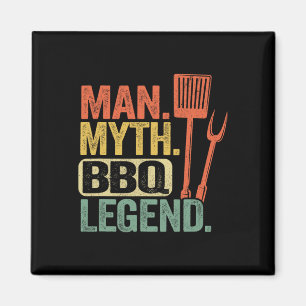 Man Mythe Bbq Legende Barbecue Grillende Papa Gril Magneet