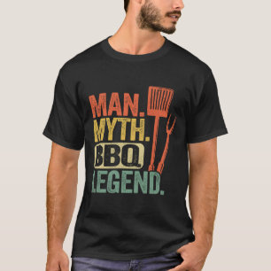 Man Mythe Bbq Legende Barbecue Grillende Papa Gril T-shirt