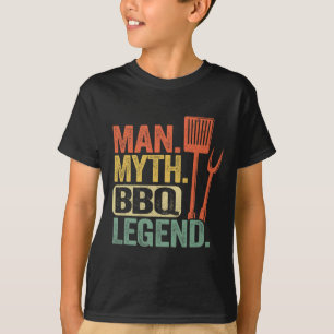 Man Mythe Bbq Legende Barbecue Grillende Papa Gril T-shirt