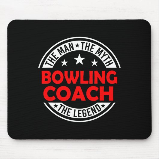 Man Mythe Bowling Coach Legende Funny Bowling Coac Muismat (Voorkant)