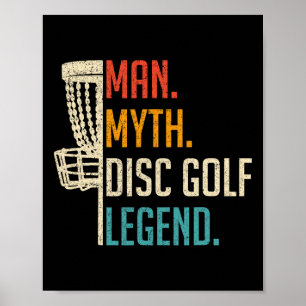 Man Mythe Disc Golf Legende - Frisbee Disc Golf Sp Poster