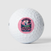 Man Mythe Golf Legende Flamingo Golf Humor Golfballen (Voorkant)