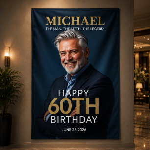 Man Mythe Legende 60e Verjaardag Banner