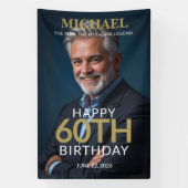 Man Mythe Legende 60e Verjaardag Banner (Verticaal)