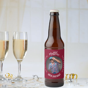 Man mythe legende foto bordeaux verjaardagsfeestje bier etiket