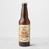 Man mythe legende foto gouden verjaardagsfeestje bier etiket (Voorkant)