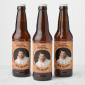 Man mythe legende foto terracotta verjaardagsfeest bier etiket (Flessen)