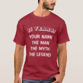 Man mythe legende grappig 31st Birthday shirt voor (Voorkant)