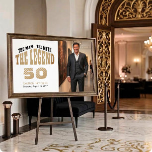 Man Mythe Legende Luxe Zwart Goud 50e Welkom Poster