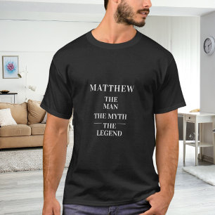 Man mythe legende naam t-shirt