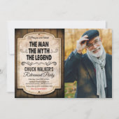 Man Mythe Legende Pensioen Uitnodiging (Voorkant)