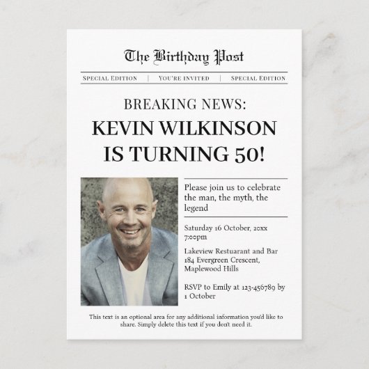 Man, mythe, legende, verjaardagsuitnodiging feestdagenkaart (Voorkant)