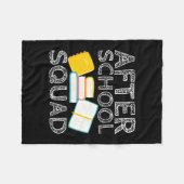 Man na school squad coole leraar schoolmedewerker fleece deken (Voorkant (Horizontaal))