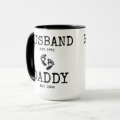 Man naar papa Zwangerschap onthullen Trendy koffie Mok (Voorkant links)