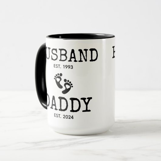 Man naar papa Zwangerschap onthullen Trendy koffie Mok (Voorkant links)