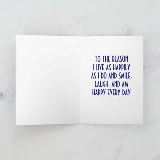 MAN NAMENS VERKLAART ZIJN VERLIES OVER JUBILEUM KAART (Binnen)