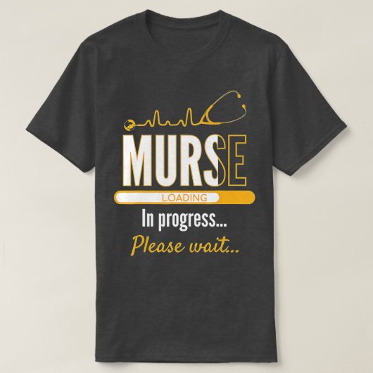 Man Nurse in Progress Gift Funny Murse Nursing Sch T-shirt (Design voorkant)