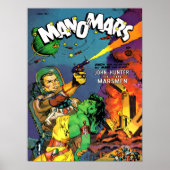 MAN O' MARS Cool  Comic Book Hoesje Art Poster (Voorkant)