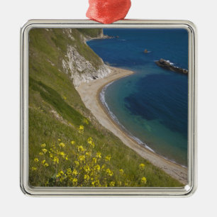 Man o War-baai, Jurassic Coast, Lulworth, Dorset, Metalen Ornament