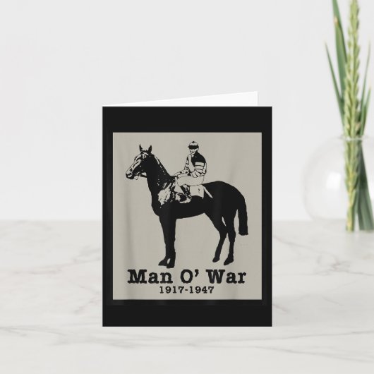 Man O War  Race Horse Kaart (Voorkant)