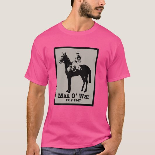 MAN O' WAR  Race Horse T-shirt (Voorkant)