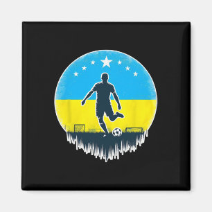 Man Oekraïens fan Oekraïense vlag Street Art Magneet
