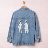 man of beer feministische meme wit denim jacket (Hangar)