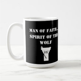 Man of Faith ...Spirit of The Wolf SHIRT Koffiemok