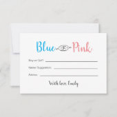 Man of Girl Baby Gender Reopenbaarle Card Notitiekaartje (Voorkant)