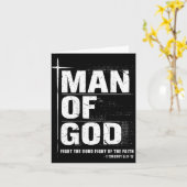 Man Of God Christian Dad Bible Verse Timothy 6 11  Kaart (Gele Bloem)