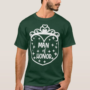 Man Of Honor Bruid Idee Bachelorette Feestje Trouw T-shirt