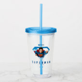 Man of Steel in Flight Acryl Drinkbeker (Voorkant)