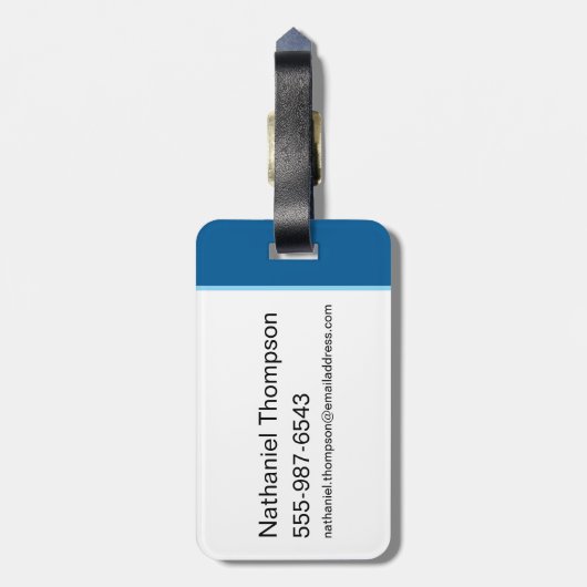 Man of Steel in Flight Bagagelabel (Achterkant verticaal)