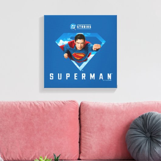 Man of Steel in Flight Canvas Afdruk (Insitu (Woonkamer))