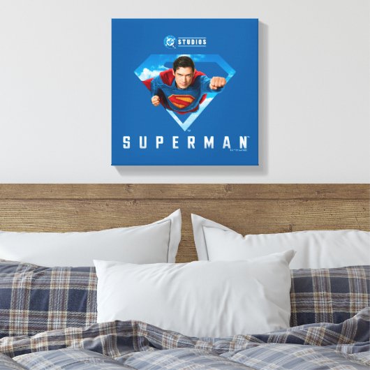 Man of Steel in Flight Canvas Afdruk (Insitu (Slaapkamer))