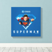 Man of Steel in Flight Canvas Afdruk (Insitu (Houten vloer))