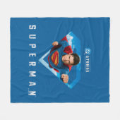 Man of Steel in Flight Fleece Deken (Voorkant (Horizontaal))