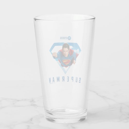 Man of Steel in Flight Glas (Achterkant)