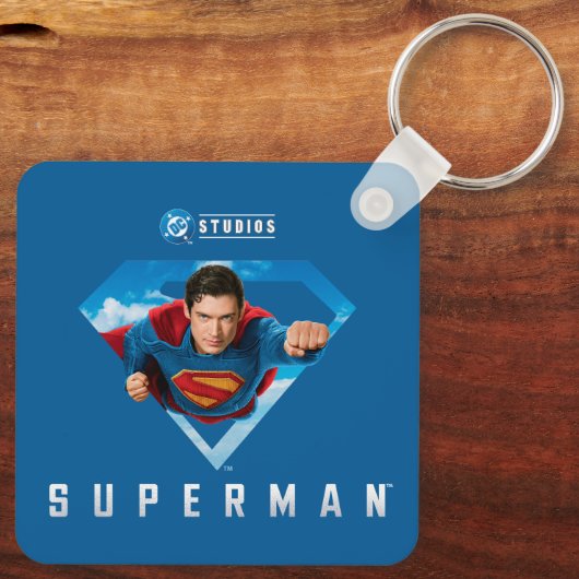 Man of Steel in Flight Sleutelhanger (Achterkant)