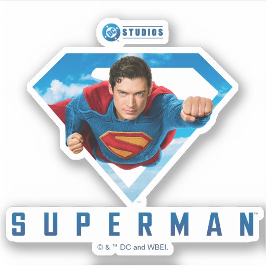 Man of Steel in Flight Sticker (Voorkant)