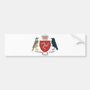 Man — Officieel wapendeklaag — Heraldry-symbool Bumpersticker