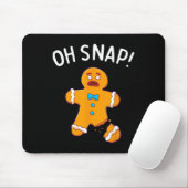 Man Oh Snap Christmas Fun Cookie Bakken Gift Short Muismat (Met muis)