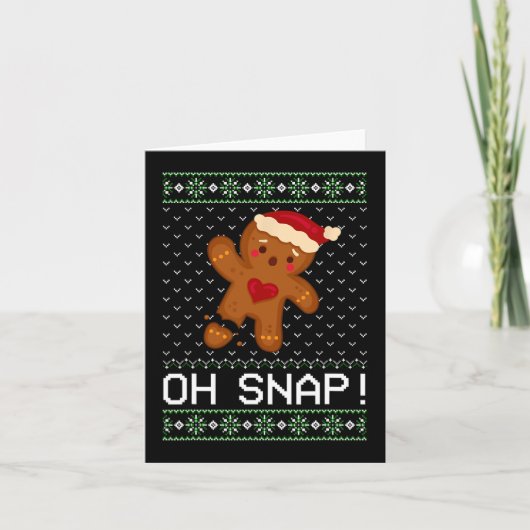 Man Oh Snap Kerstkoekje Kaart (Voorkant)