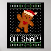 Man Oh Snap Kerstkoekje Poster (Voorkant)