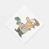 Man om geld in Napkins te stoppen Servet (Hoek)