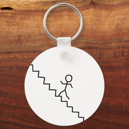 Man omhoog in de trappen sleutelhanger (Voorkant)