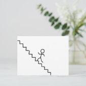 Man omhoog, omhoog, briefkaart (Staand voorkant)